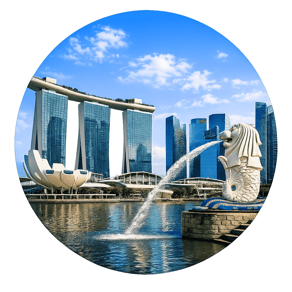 Singapore Monument Marina Bay